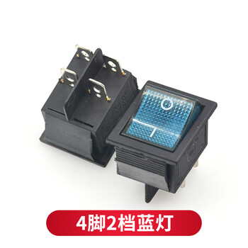 Taotimeclub kcd4 boat switch boat switch rocker power button 4 6-foot light 31x25mm16a250v 4-foot 2-speed blue light