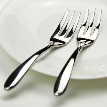 Exported to the uk costa stainless steel western food tableware set, complete set of knives, forks, spoons, steak knives and forks, single cake fork 14.5cm