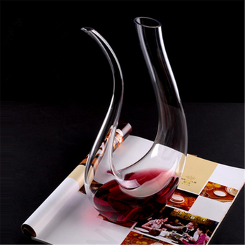 Haoqifang u-shaped waterfall decanter wine glass and wine rack set rapid red wine decanter wine glass divider decanter swan decanter 1.6l