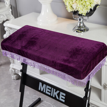 Electronic piano cover, piano cover, gold velvet cover, dust cover, piano cover, gold velvet piano cover, electric piano cover, 61-key purple gold velvet piano cover