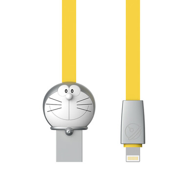 Doraemon zinc alloy data cable yellow