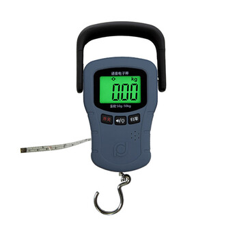 Furi portable electronic scale 50kg/100kg with backlight, tape measure, full voice reporting function, voice reporting (dglt)