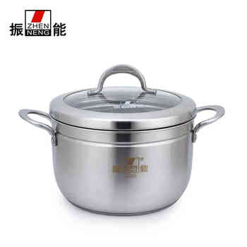 Zhenneng b type japanese style 304 food grade stainless steel thickened steamer single layer steamer double bottom gas induction cooker universal