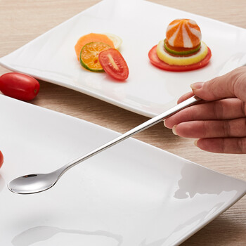 Onlycook 304 stainless steel long handle coffee spoon korean food grade spoon household long handle mixing spoon tableware 1 pack