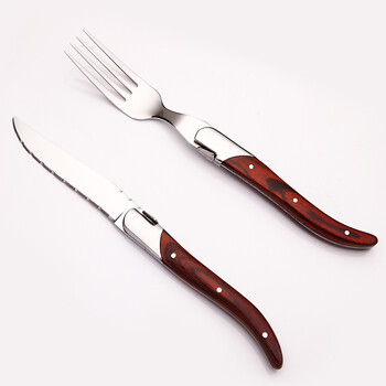 Bosung western food knife and fork french export steak knife stainless steel mahogany handle mahogany 2-piece set knife and fork