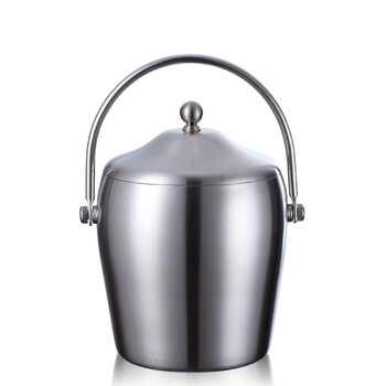 Yunchu new big-ear thickened double-layer stainless steel red wine ice bucket ice wine bucket wine bucket with lid to keep fresh 2l with handle