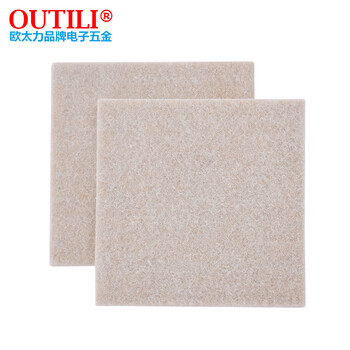 Outili self-adhesive thickened felt furniture table and chair foot pads, furniture floor protection pads, anti-slip, moisture-proof and anti-collision pads, no. 1/85*85 square beige/thickness 5mm