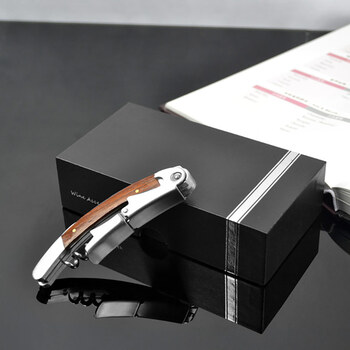 Feinasi stainless steel rosewood bottle opener, red wine bottle opener, beer opener, multi-functional wine opener, rosewood wine knife