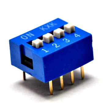 Taotimeclub 4p dip switch flat dip switch 4 position dip switch pitch 2.54mm blue