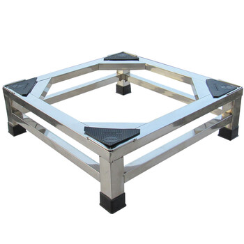 Yimeitianhe heightened stainless steel washing machine base refrigerator bracket disinfection cupboard bracket drum washing machine tripod bracket 53*53 cm thickened stainless steel double layer 30 cm high