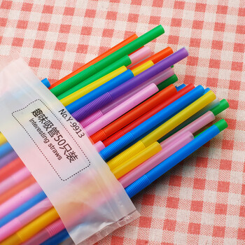 Yekee disposable changeable straw tableware hygienic art straws 50 pack y-9913