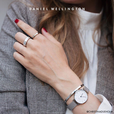 Daniel Wellington DW bracelet jewelry simple couple men and women silver  open bracelet small DW00400004