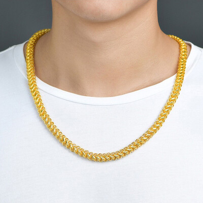 Gold Necklace Men's Pure Gold 999.9 