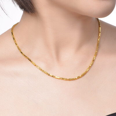 Xifulong Bamboo Gold Necklace Men's 999 