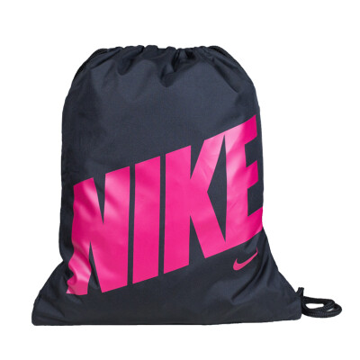 Nike (NIKE) Men's and Women's Drawstring Backpack Lightweight Backpack  BA5262-016 Black with Red