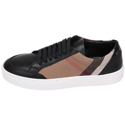 Burberry BURBERRY women's fabric with leather sneakers house plaid Burberry BURBERRY women's fabric with leather sneakers house plaid