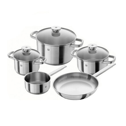 双立人(zwilling) 德国原装进口 厨房用品不锈钢锅具 五件套