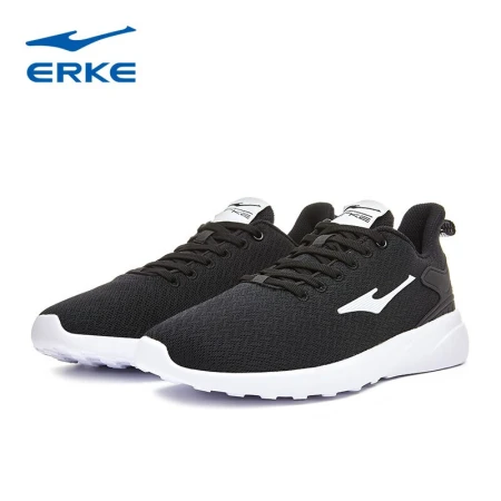 Hongxing Erke men's shoes sports shoes summer running shoes breathable mesh shoes casual shoes 51121202123 black/white 42