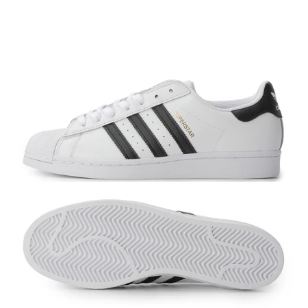[Taobo Sports] adidas Adidas clover shell head SUPERSTAR men's and women's small white shoes gold label retro trendy casual shoes tops EG4958/ half size 38 too large