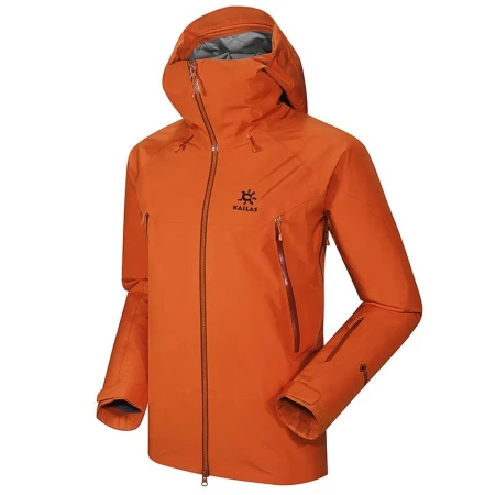 Kellerstone Mont-X all-weather hard shell jacket for men and women anti-storm extreme climbing professional outdoor mountaineering suit GTX windproof jacket male oxidation orange KG2241122 XS