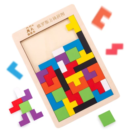 Fubai Tetris Puzzle Children's Educational Toys Wooden Building Blocks 3-9 Years Old Baby Intellectual Games Boys and Girls Kindergarten Middle Class Development Children Early Education Birthday Christmas Gift