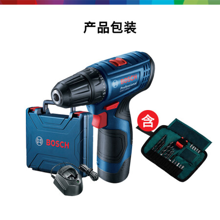 Bosch BOSCH12V Lithium Battery Rechargeable Electric Drill Driver Toolbox Set Hand Drill Electric Turn Home Hand Drill Doctor Screwdriver GSR120-LI [Store Manager Recommended] 3.0Ah1 battery + 20 accessories volume