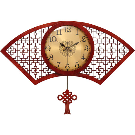 Weixin New Chinese style new house fashionable wall hanging home clock decoration wall watch creative classical clock housewarming Chinese style living room solid wood relocation mute wall clock bedroom hall MT-1 extra large 20 inches or more