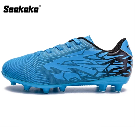 Saekeke Saekeke soccer shoes men's adult AG spikes training game shoes children and adolescents middle school students campus football club natural lawn blue 39 yards a size too big