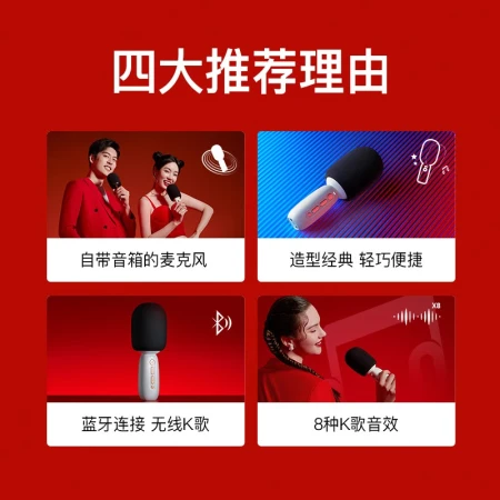 Sing it K song treasure small singing lark small dome wireless double duet Bluetooth microphone audio integrated microphone festival gift family children K song KTV recording small singing C10 black