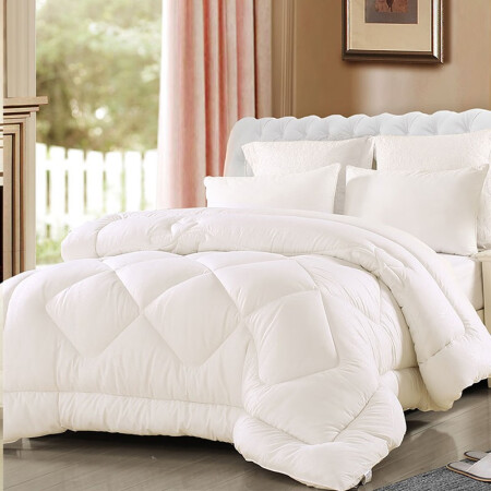 [Best of the Year] Mercury Home Textiles Antibacterial Quilt Autumn and Winter Dormitory Thickened Warm Seven-hole Fiber Quilt Core Seven-hole Winter Quilt White 220x240cm Fits 1.8m Bed Kit