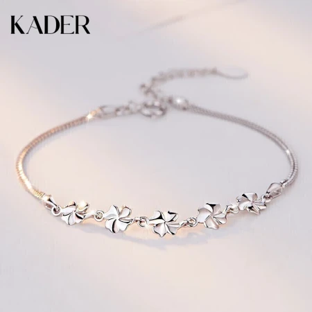 kader katiro 925 silver four-leaf clover bracelet girl bracelet ladies fashion jewelry birthday Christmas gift for girlfriend