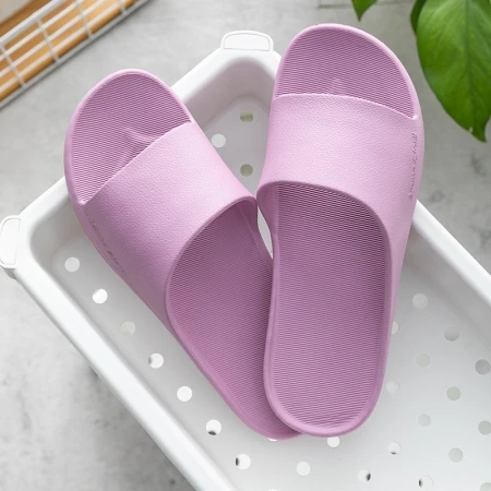 HomeStory home bathroom slippers for men and women summer home hotel hospitality indoor home anti-slip bath bathroom sandals and slippers not smelly feet antibacterial stepping feces feeling grape purple 37-38 yards