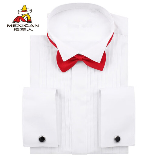 Scarecrow printemps chemise à manches longues pour hommes Swallow Groom Wedding Robe de soirée