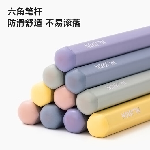 得力2b铅笔小学生专用一年级幼儿园儿童hb铅笔考试不断芯六角绿杆书写素描铅笔二年级涂卡笔2比铅笔 NS724 HB黑木 10支/盒