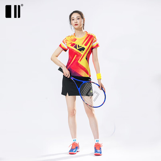 Meiliwei odd and even size badminton uniforms quick-drying breathable men's and women's suits team uniforms short-sleeved table tennis uniforms tennis uniforms C111175+12241 M