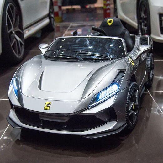Babypure briller Ferrari voiture électrique pour enfants voiture à quatre roues voiture jouet à bascule peut s'asseoir sur bébé télécommande voiture enfant cadeau haut avec peinture en poudre - siège en cuir complet roue souple quatre roues motrices - batterie Chaowei 12V7ah