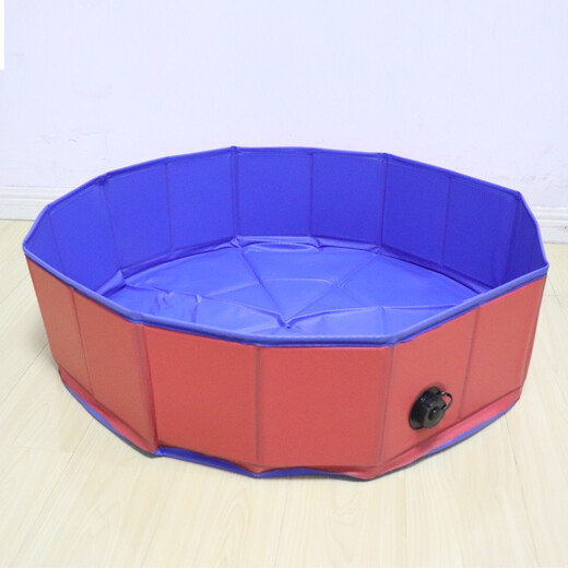 Kangbeini dog bathtub foldable large pet bathtub small, medium and large dog Teddy Golden Retriever bathtub dog supplies red blue small size/30Jin Jin equals 0.5kg for indoor dogs