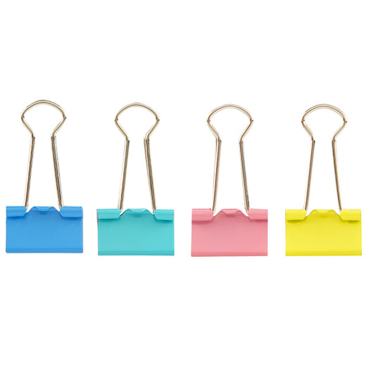 BAOKE BC1365 Color Long Tail Clip Clip Clip 40 Piezas de 19 mm Dovetail Clip Ticket Clip Suministros de oficina