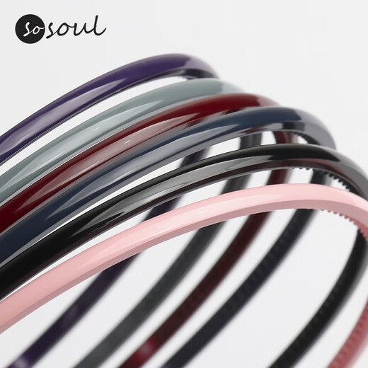 SO SOUL Korean style exquisite, compact and thin headband for women, simple and versatile temperament, toothed anti-slip face wash hairpin hairband hair bundle 0.5cm wide bow rhinestone style