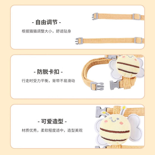 Snowpaws cat leash cat leash harness walking cat leash cat rope vest pet anti-breakaway escape harness chain