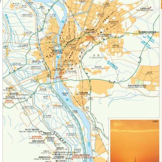 埃及地图册 中外文对照 地图上的埃及 地理、历史、主要城市、旅游资源，足不出户，走遍世界。旅游，出行规划工具书。