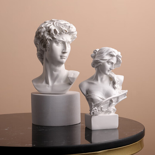 Nordic imitation plaster head Venus David statue mini resin sculpture art decoration small ornaments David - mini version