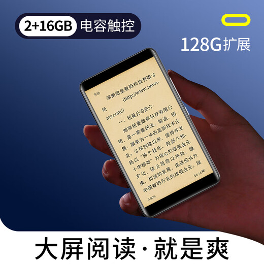 Newman A6 smart mp3/mp4 player 2+16G 4.0-inch student walkman Bluetooth WIFI Internet access to listen to music online music video touch screen e-book novel black