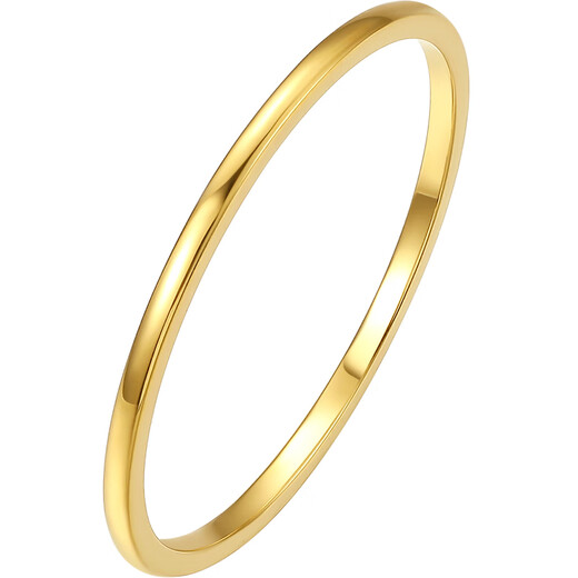 Saturday Fortune 18K gold ring for women, colorful gold ring, birthday gift, yellow 18K gold, size 15