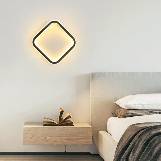 Grand View Garden (DGY) bedroom wall lights postmodern LED study wall lights Nordic creative TV background wall lights Zhongshan lamp O357 9918-white 24CM-white light 16W