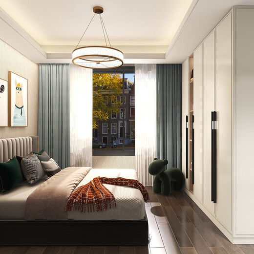 Haier Wardrobe Customized Bedroom Furniture for Small House Whole House Modern Simple Bookcase Wine Cabinet Cloakroom Customized Customized Gold