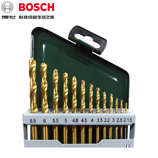 Bosch (BOSCH) metal drill bits 13-piece titanium-plated twist drill bit set 13-piece titanium-plated twist drill bit set in iron box