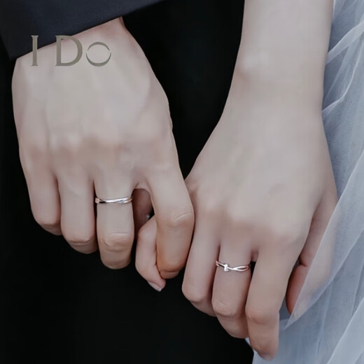 Luruo IDo platinum pt950 diamond ring Moebius couple ring light luxury engagement ring Valentine's Day gift to girlfriend platinum women's single ring-live mouth