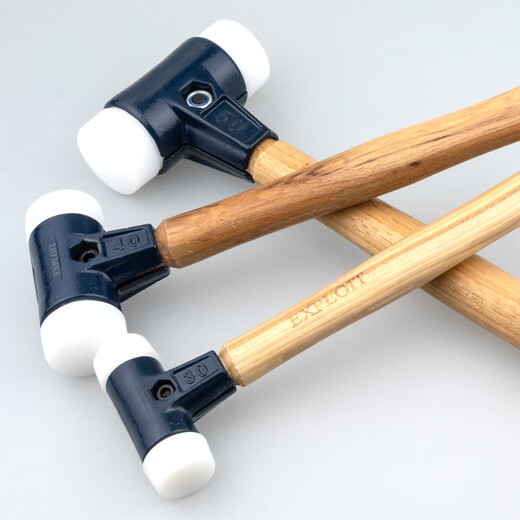 EXPLOIT industrial-grade installation hammer rubber hammer nylon non-elastic hammer steel pipe handle installation hammer 50mm