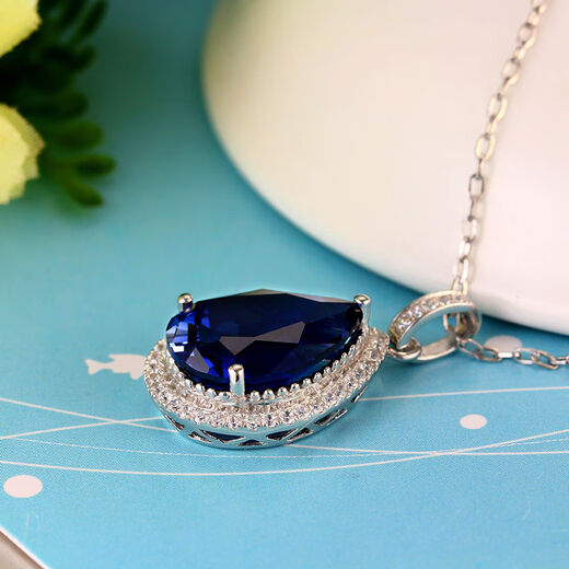 Xuanyong colored gemstone sapphire pendant 925 silver plated with diamond colored gemstone tanzanite jewelry necklace for women picture color pendant without chain